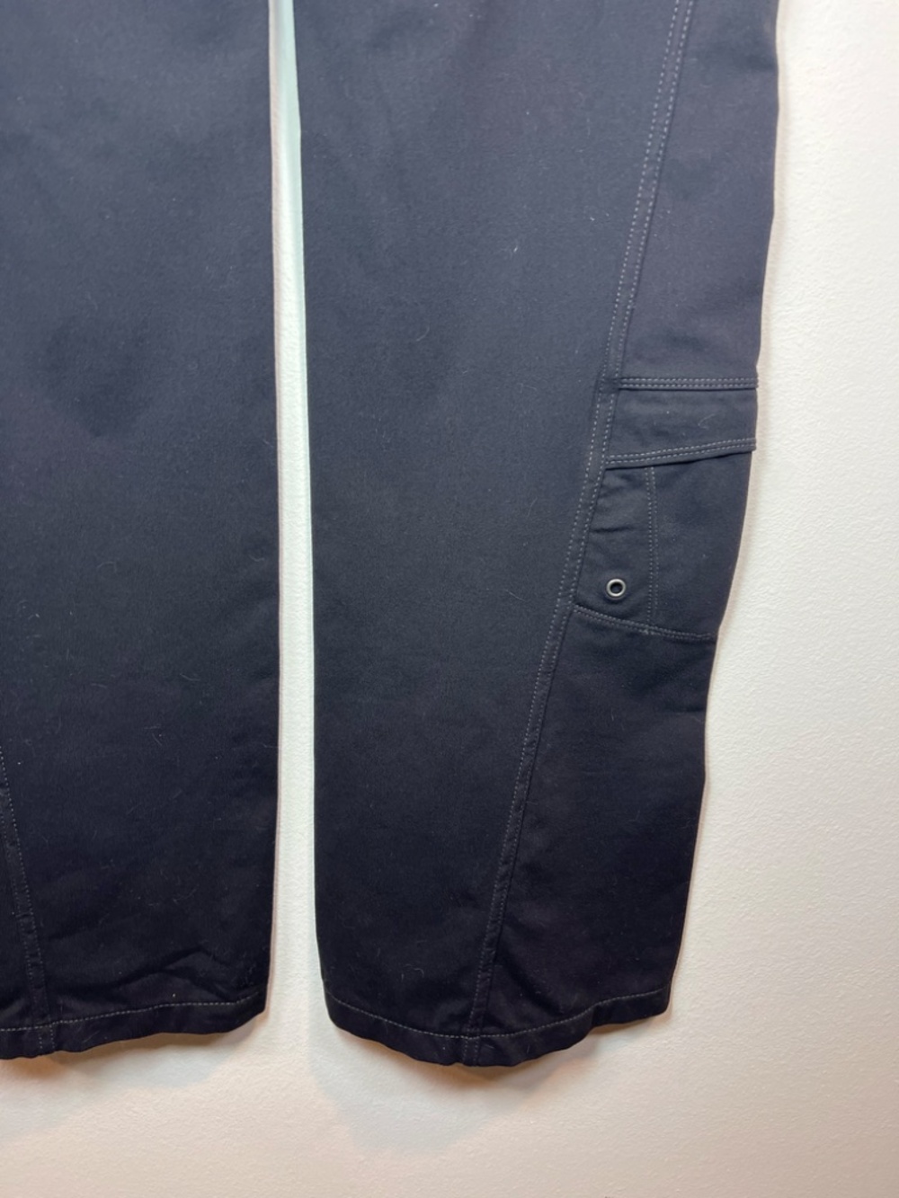 Athleta Pilayo Dipper Pants Dark Gray Pull On Low-Rise Boot-Cut Pockets Sz Small - Picture 9 of 12